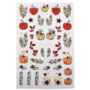 Water Stickers Pumpkins and leaves