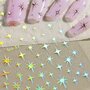 New Year stars 3pc stickers