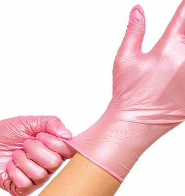 Nitryl Gloves - Pink SMALL Glamour